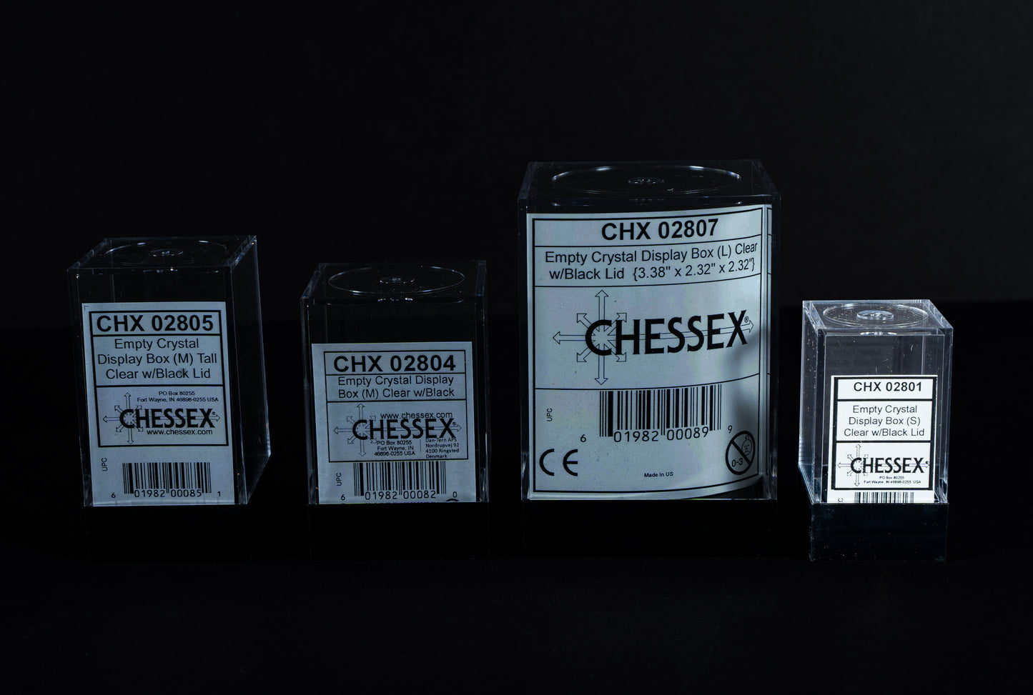 Chessex Empty Crystal Display Boxes