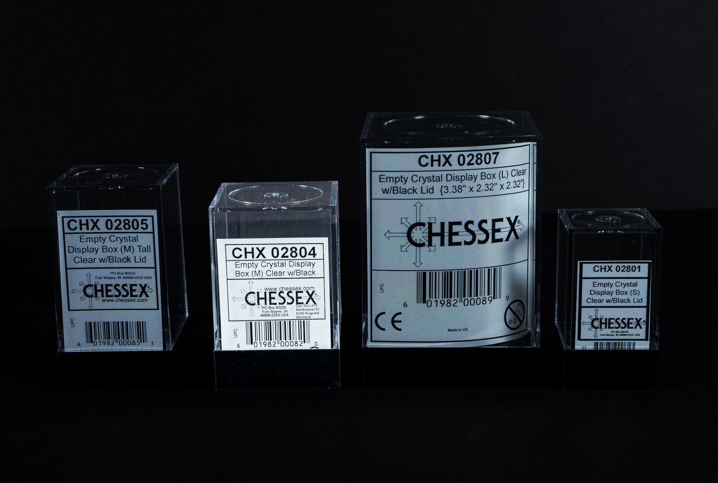 Chessex Empty Crystal Display Boxes