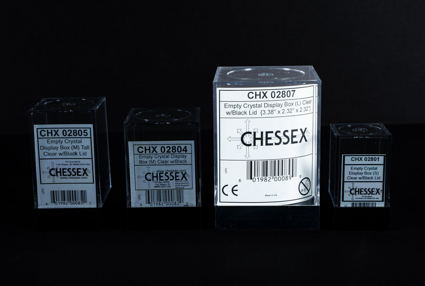 Chessex Empty Crystal Display Boxes