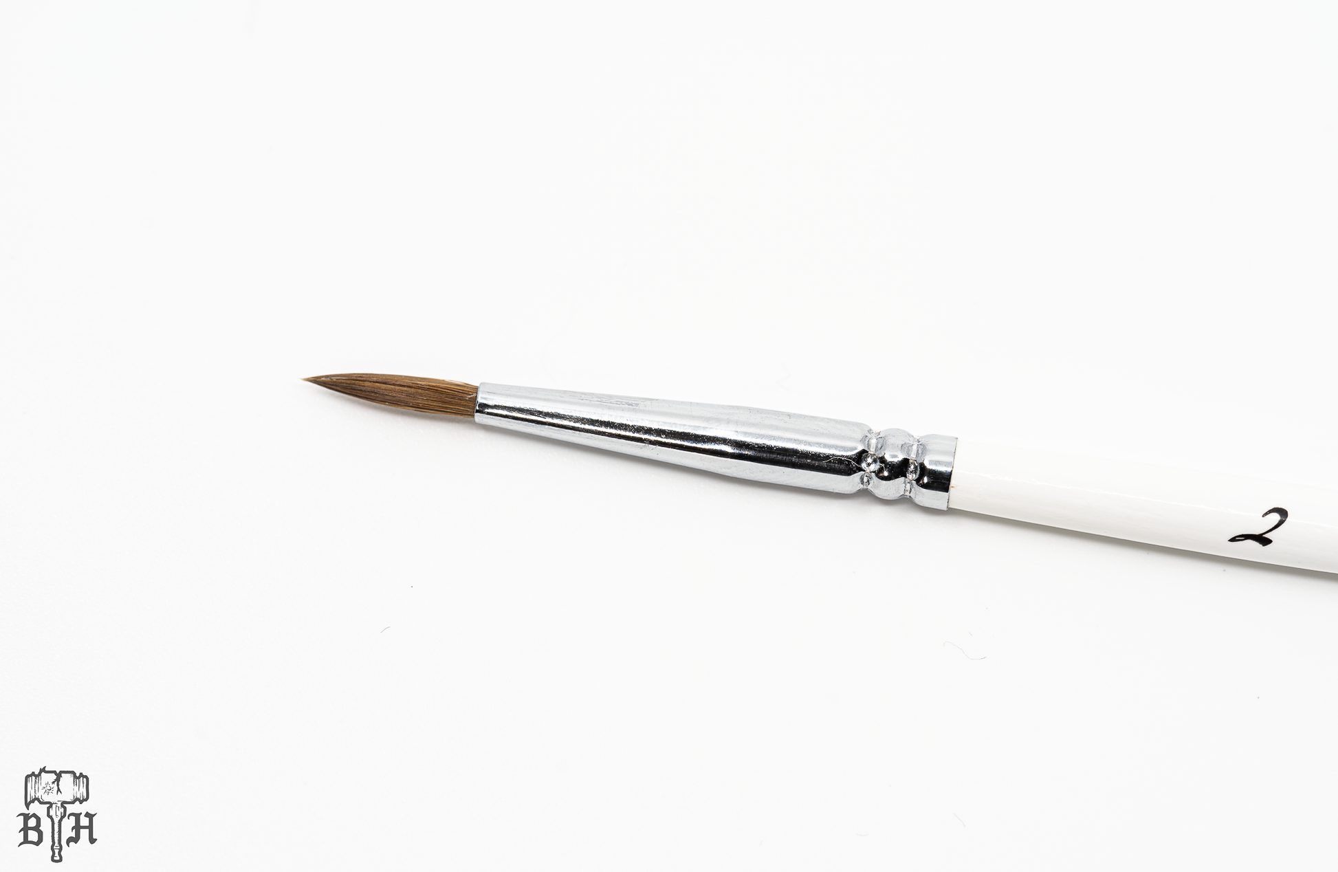 Size 2 Kolinsky Sable Hair Acrylic Paint Brush close up