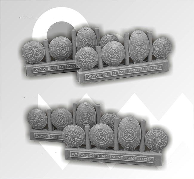 Dwarves Shields set (8 shields) by Scibor Monsterous Miniatures