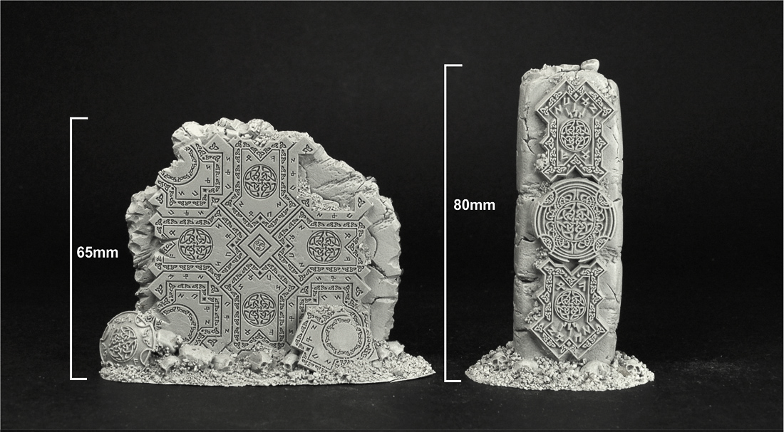 Dwarven Ruins Terrain Set #3 (4 pieces) by Scibor Monsterous Miniatures