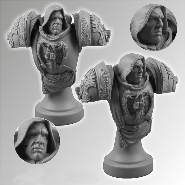 Sci-Fi Angel Knight Miniature Bust Scibor Monsterous Miniatures