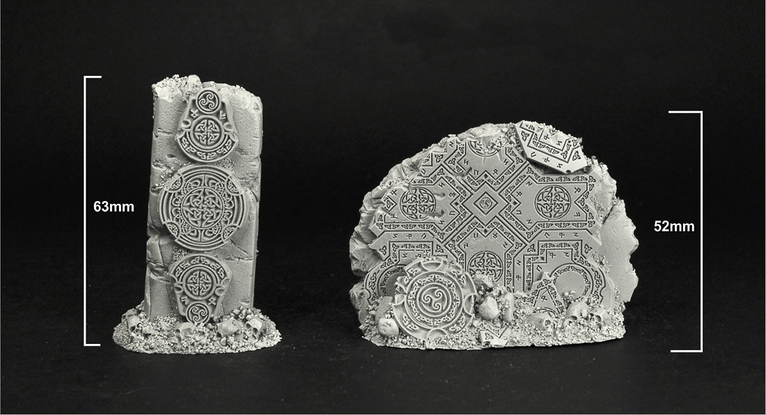Dwarven Ruins Terrain Set #3 (4 pieces) by Scibor Monsterous Miniatures