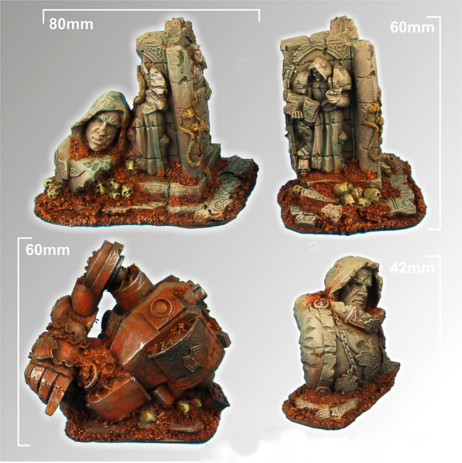Templar Ruins Terrain Set (4 pieces) by Scibor Monsterous Miniatures