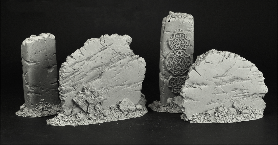Dwarven Ruins Terrain Set #3 (4 pieces) by Scibor Monsterous Miniatures
