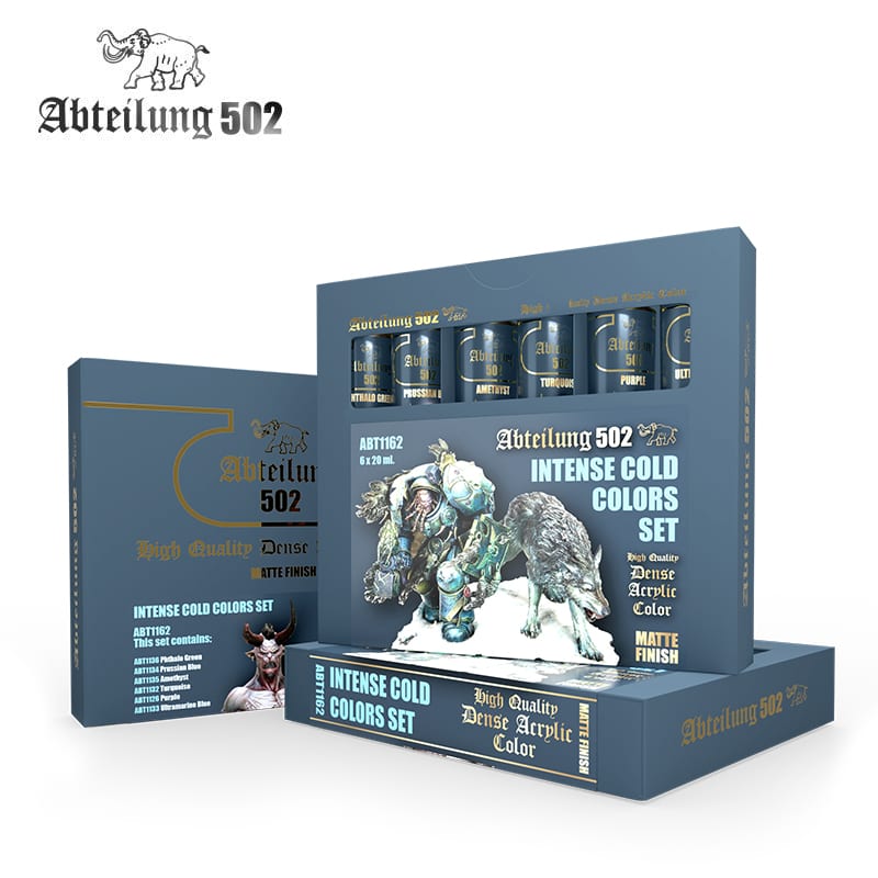 Abteilung 502: High Quality Dense Acrylic Colors - Intense Cold Colors Set