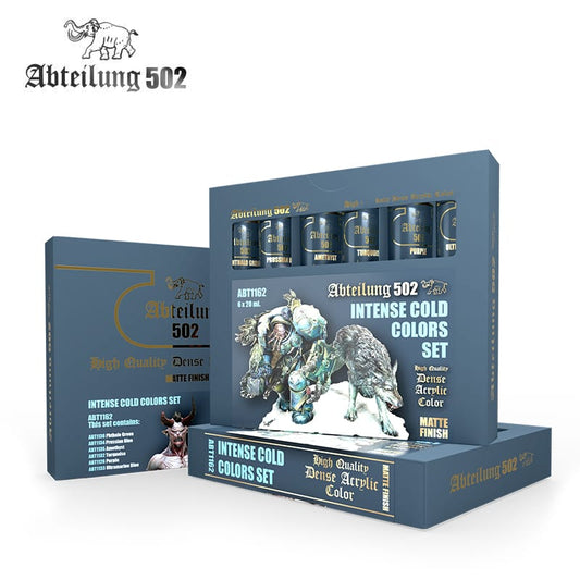 Abteilung 502: High Quality Dense Acrylic Colors - Intense Cold Colors Set