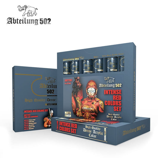 Abteilung 502: High Quality Dense Acrylic Colors - Intense Red Colors Set