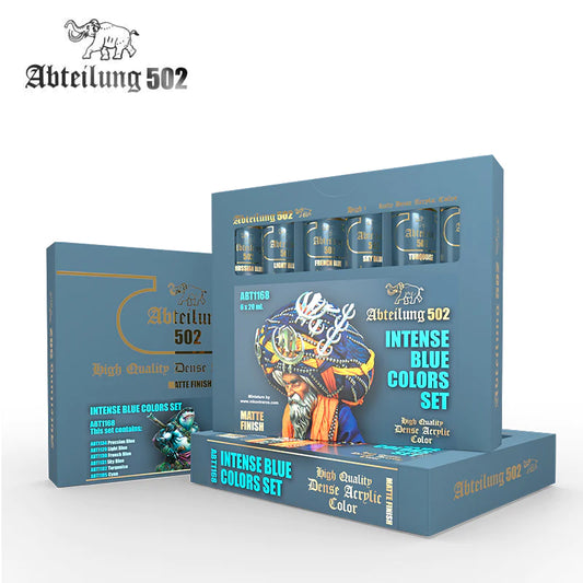 Abteilung 502: High Quality Dense Acrylic Colors - Intense Blue Colors Set