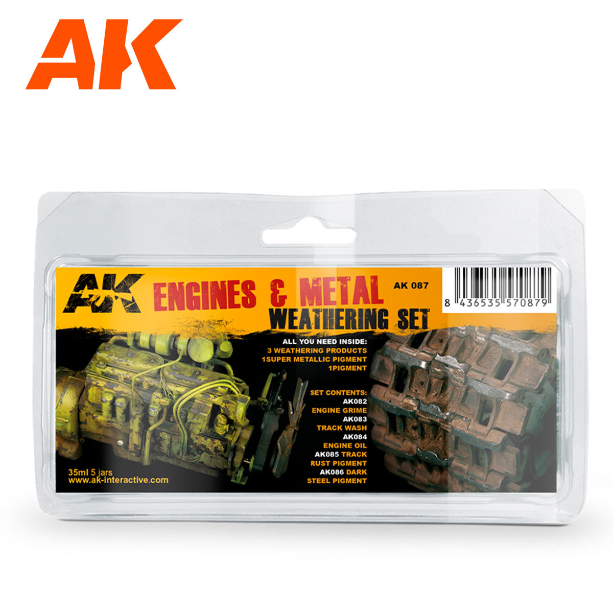 Engines And Metal Weathering Set by AK-Interactive