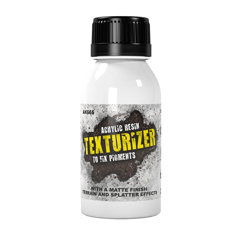 Bottle of acrylic resin texturizer on a white background