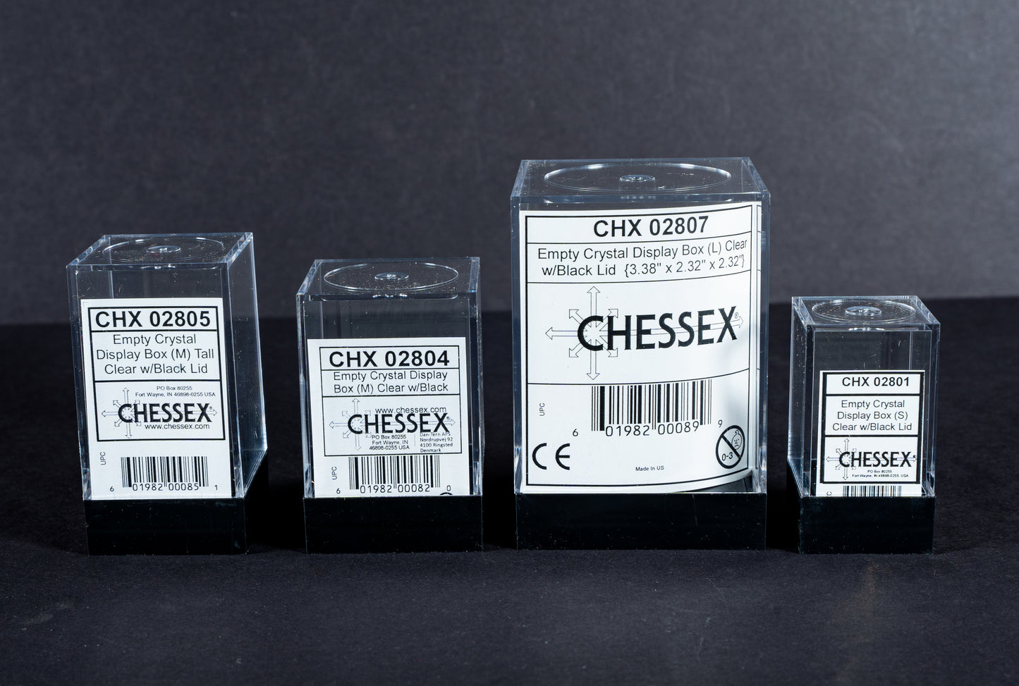 chessex empty display cubes