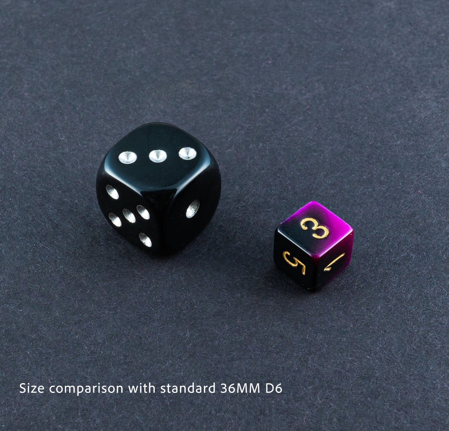 Chessex RPG Dice Sets: Gemini Mini-Polyhedral Black-Purple/Gold 7-Die Set