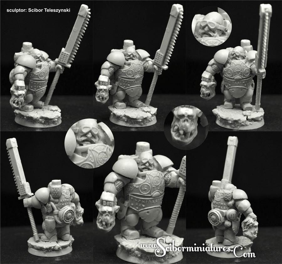 Sci-Fi Space Dwarf Veteran Model