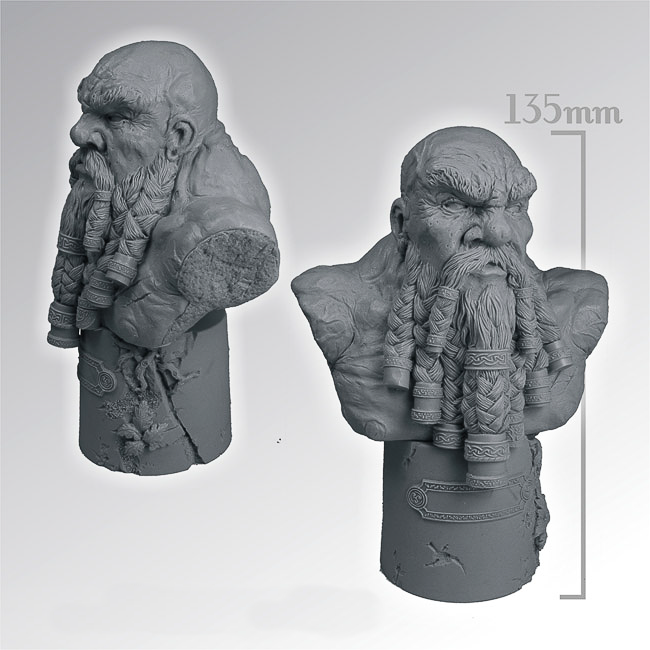 Dwarf Warrior 135 mm Bust