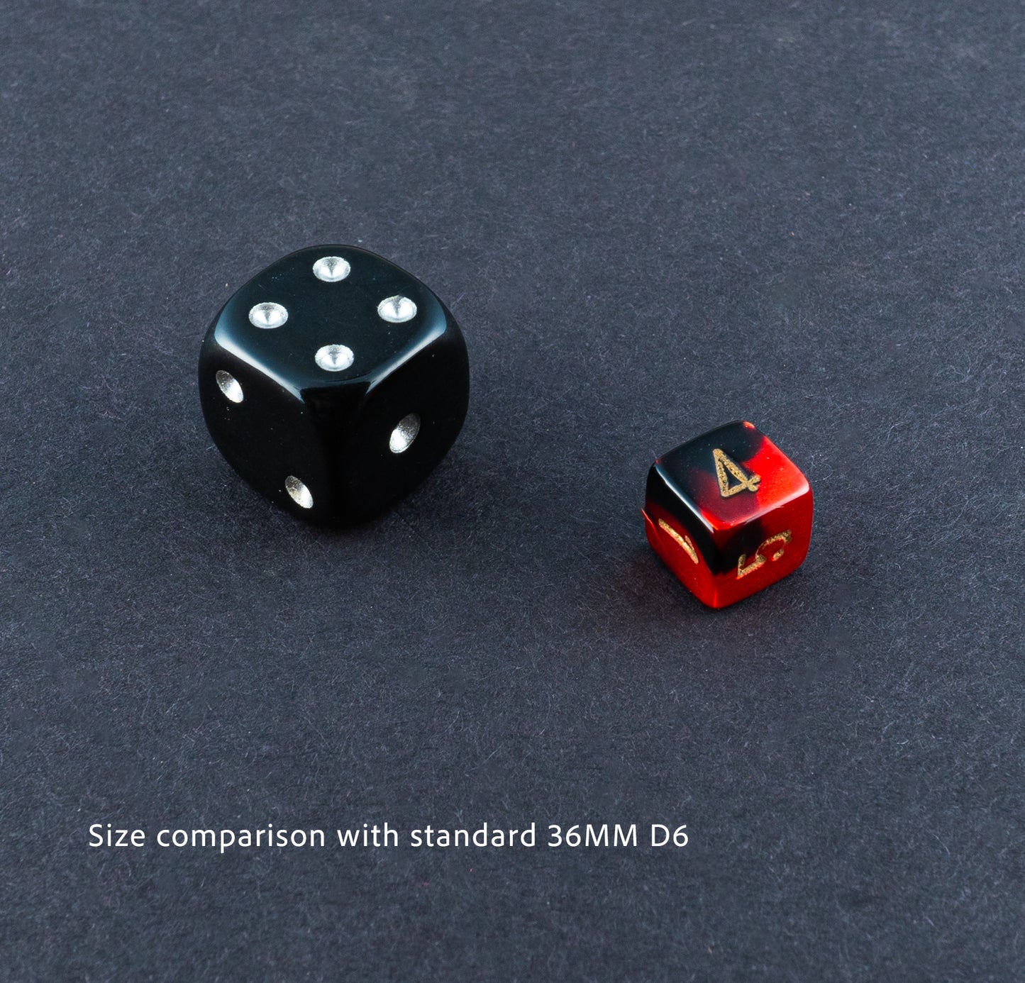 Chessex Dice Sets: Gemini Mini-Polyhedral Black-Red/Gold 7-Die Set