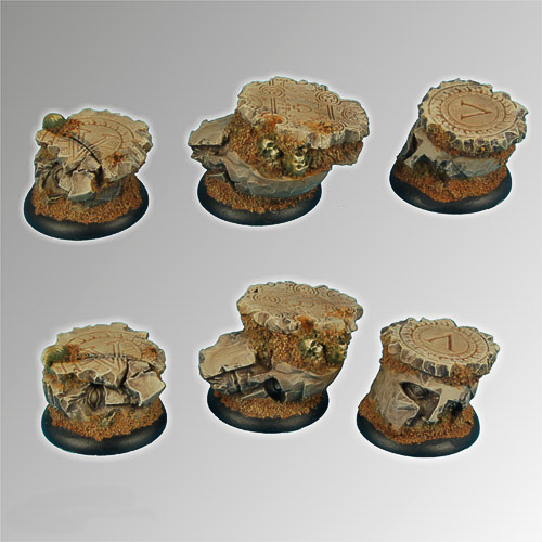 Spartan Ruins 30 mm round edge bases Scibor Monsterous Miniatures