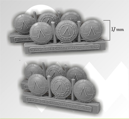 Spartan Shields set #4 (6 shields) by Scibor Monsterous Miniatures