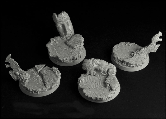 Sci-Fi Elven 40mm round scenic bases set #1 (2 bases) by Scibor Monsterous Elven 40mm round bases