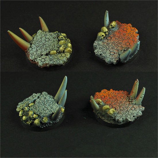 'Strait To Hell' 40mm round scenic bases set #1 (2 bases) by Scibor Monsterous Miniatures