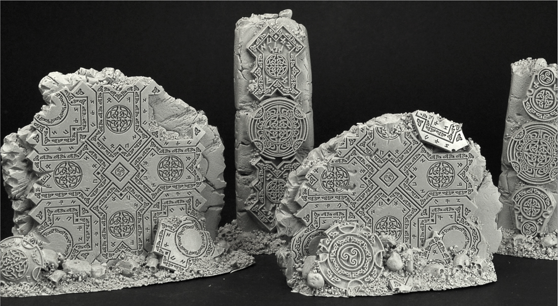 Dwarven Ruins Terrain Set #3 (4 pieces) by Scibor Monsterous Miniatures