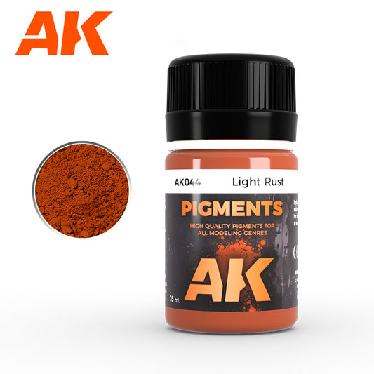 AK-Interactive LIGHT RUST pigment for model miniatures and tabletop dioramas of scale models