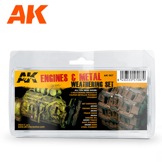 Engines And Metal Weathering Set by AK-Interactive