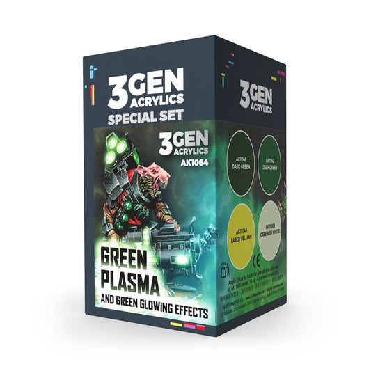 3Gen Acrylics Special Set packaging with green plasma and glowing effects on a white background