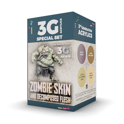 Box of 3G Acrylics Special Set with zombie skin and decomposed flesh effects on a white background