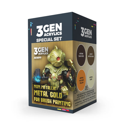Box of 3Gen Acrylics Special Set with a metallic gold figure on a white background