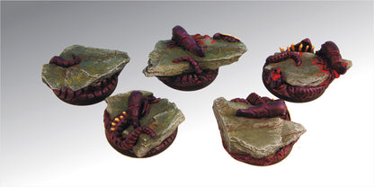 Alien 40mm round scenic bases (set of 2) by Scibor Monsterous Miniatures