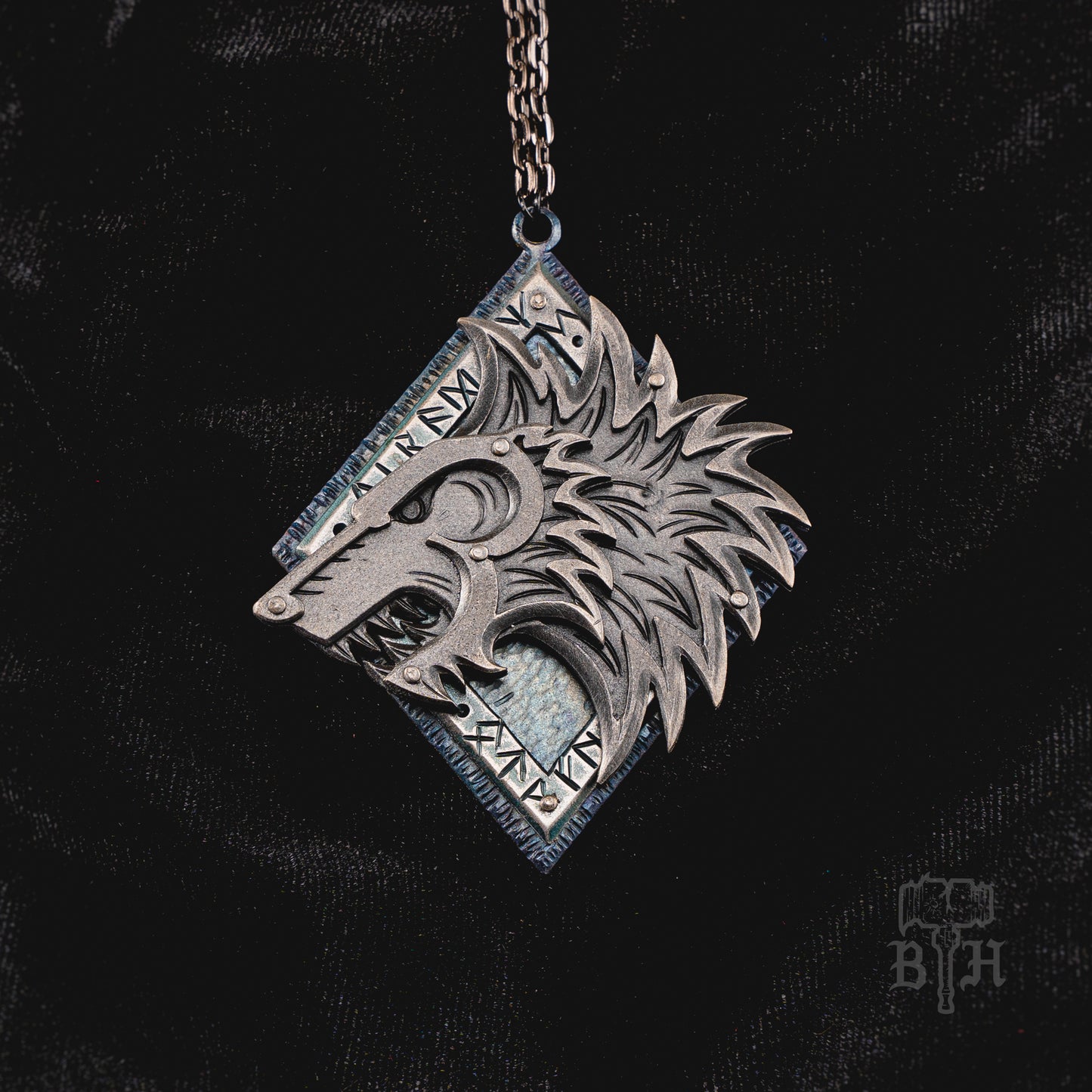 Wolf Steel Pendant