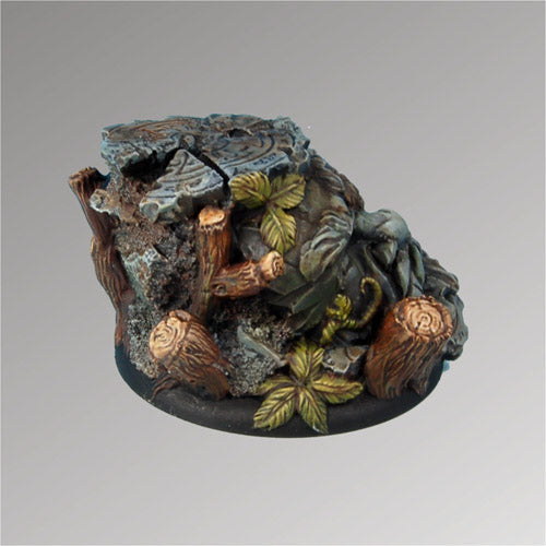 Dwarven Ruins 50mm round scenic base by Scibor Monsterous Miniatures