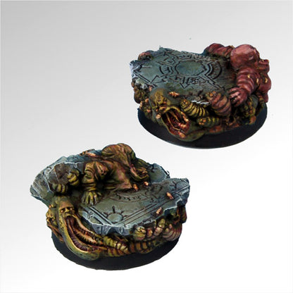 Rot and Grubs 40 mm round bases set #1 (2 bases) by Scibor Monsterous Miniatures