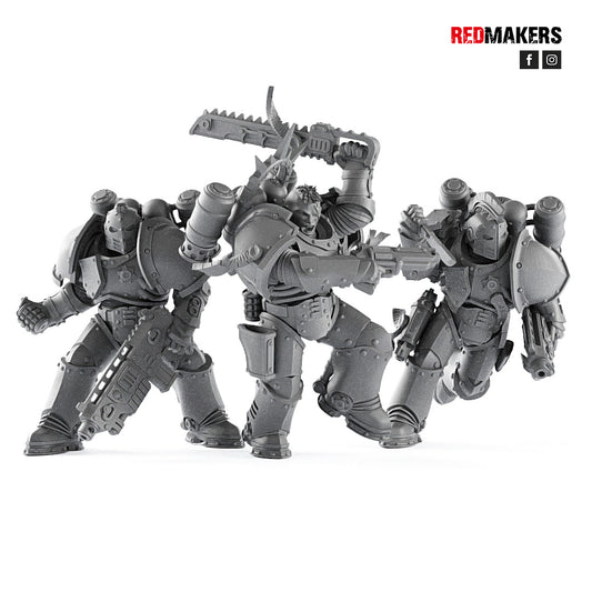 Space Knights Squad With Boltgun Wargame Exclusive
