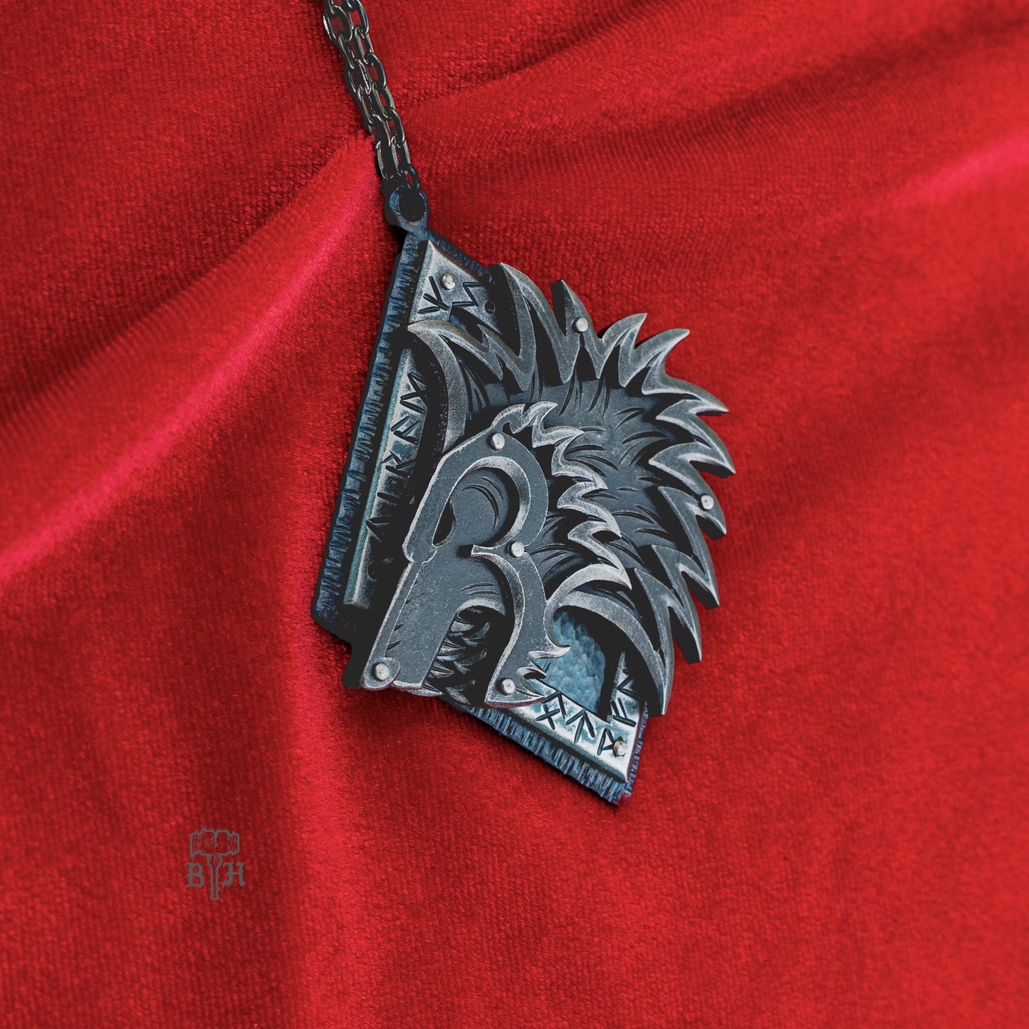 Wolf Steel Pendant