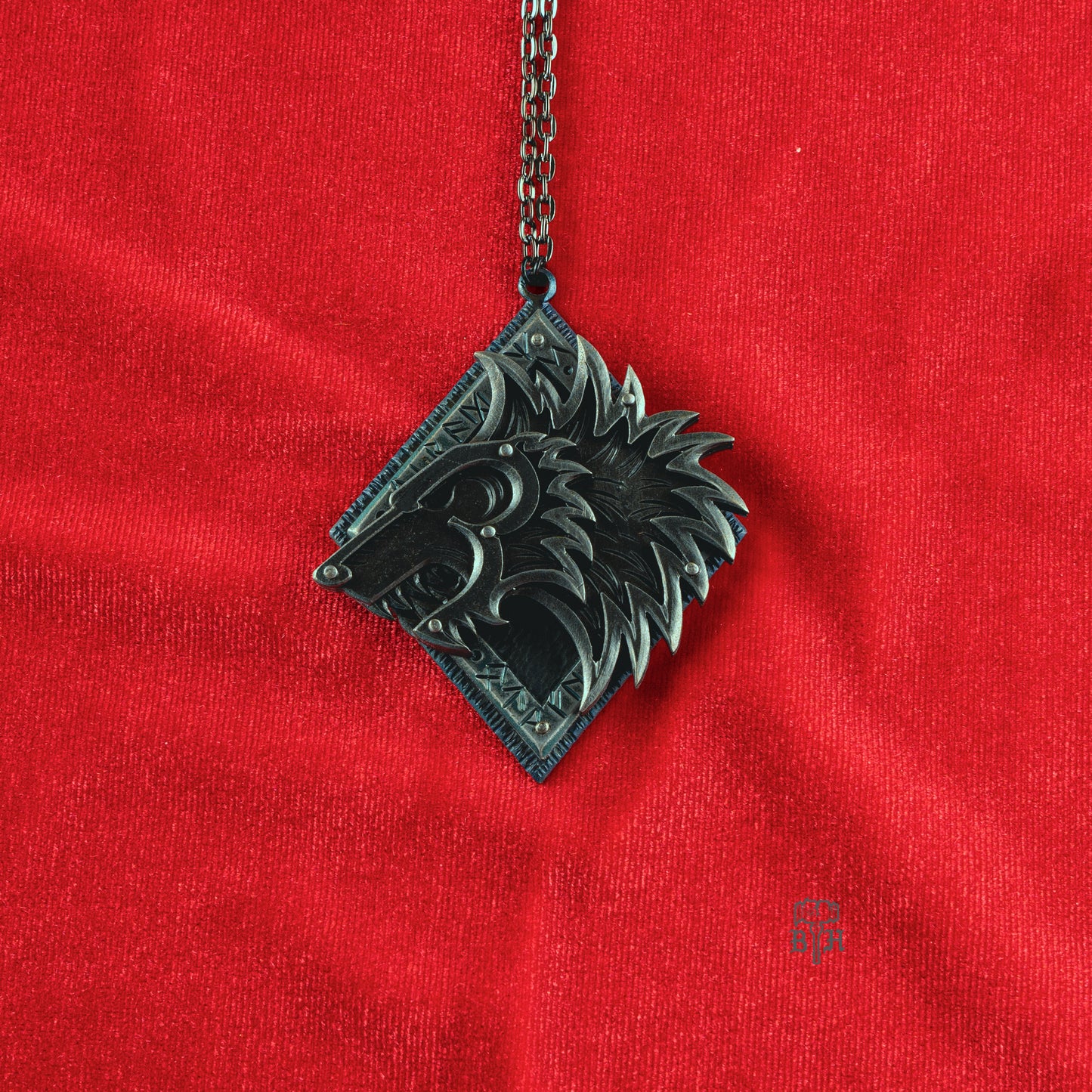 Wolf Steel Pendant