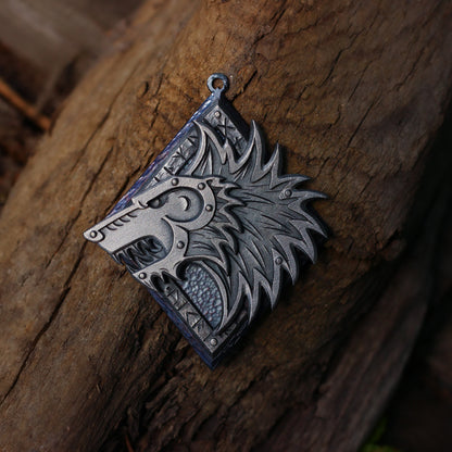 Wolf Steel Pendant