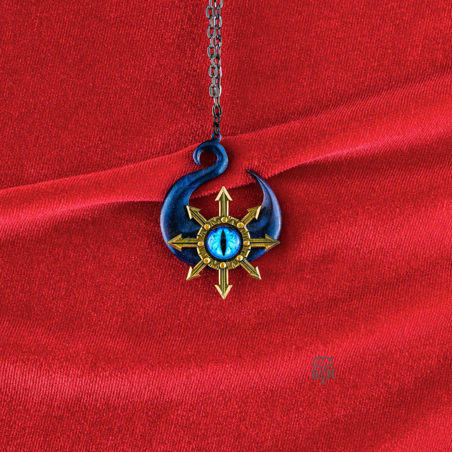 Eye O The Architect Steel Pendant - Dark Blue