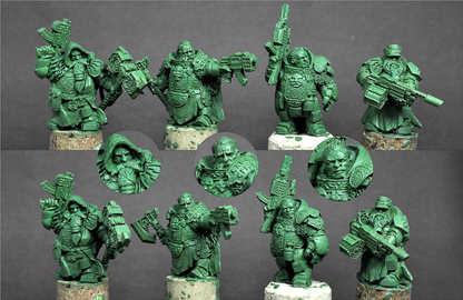 Sci-Fi Space Dwarves Marines Models #5 (set of 4) by Scibor Monsterous Miniatures