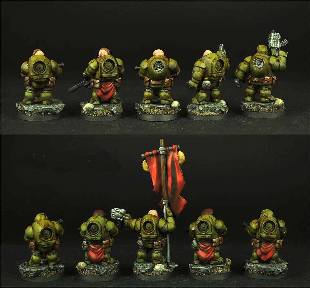 Space Dwarves Marines Miniatures (set of 10) by Scibor Monsterous Miniatures