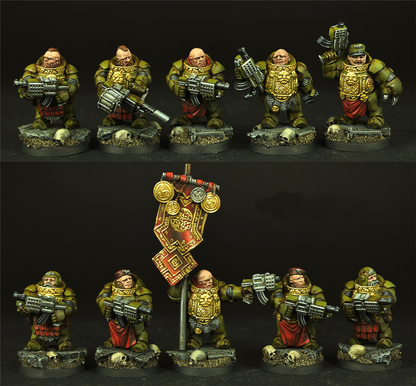 Space Dwarves Marines Miniatures (set of 10) by Scibor Monsterous Miniatures