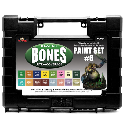 Reaper Bones Ultra-Coverage Paints: Set #6 - Acrylic Paint Set 